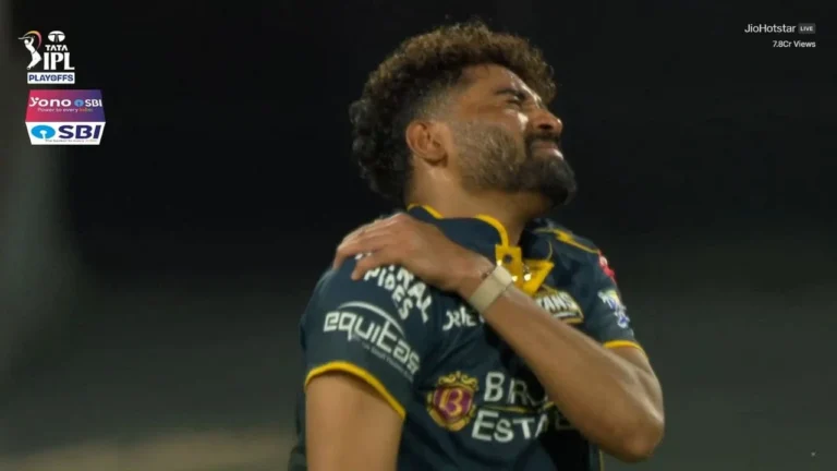 Mohammed Siraj RULED OUT? GT pacer suffers nasty shoulder injury during Qualifie – محمد سراج زخمی: گجرات ٹائٹنز کے فاسٹ بولر کی انجری پر اہم اپ ڈیٹ