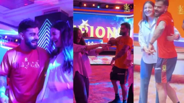 Virat Kohli and Anushka Sharma set the dance floor on fire as as RCB celebrate h